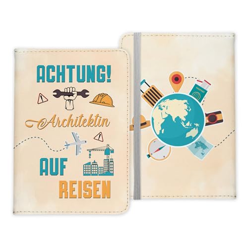 22Feels Architektin Geschenk Reisepasshülle Frauen Reisen Pass Etui Cover Organizer Sommer Urlaub Gadgets Kunst-Leder Berufe Accessoire von 22Feels