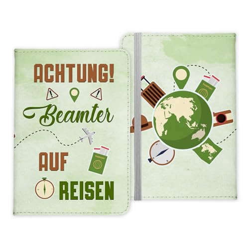 22Feels Beamter Geschenk Reisepasshülle Männer Reisen Pass Etui Cover Organizer Sommer Urlaub Gadgets Kunst-Leder Berufe Accessoire von 22Feels