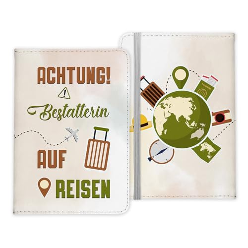 22Feels Bestatterin Geschenk Reisepasshülle Frauen Reisen Pass Etui Cover Organizer Sommer Urlaub Gadgets Kunst-Leder Berufe Accessoire von 22Feels
