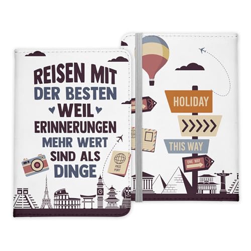 22Feels Beste Freundin Reisepasshülle Erinnerungen Frauen Geschenk Reisen mit Freunden Pass Etui Cover Organizer Gadgets Sommer Urlaub Kunst-Leder von 22Feels