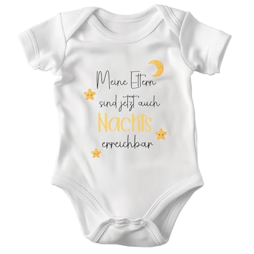 22Feels Bio-Baumwolle Unisex Babybody Lustig Kurzarm Weiss Strampler Babyparty Geschenk Babyshower Schlupfkragen Weicher Einteiler für Neugeborene Babys (Weiß, 0-3 Monate) von 22Feels
