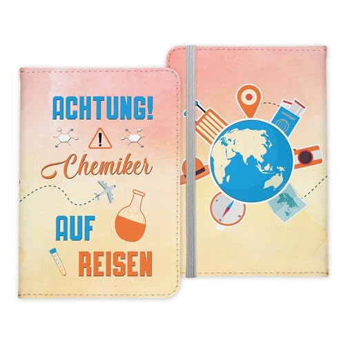 22Feels Chemiker Geschenk Reisepasshülle Männer Reisen Pass Etui Cover Organizer Sommer Urlaub Gadgets Kunst-Leder Berufe Accessoire von 22Feels