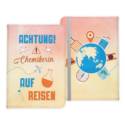 22Feels Chemikerin Geschenk Reisepasshülle Frauen Reisen Pass Etui Cover Organizer Sommer Urlaub Gadgets Kunst-Leder Berufe Accessoire von 22Feels