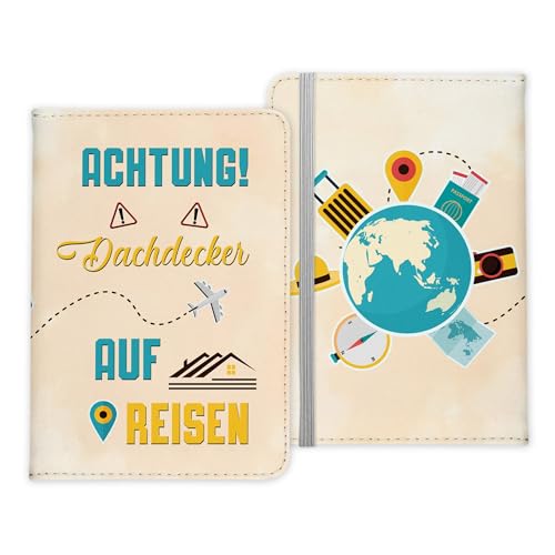 22Feels Dachdecker Geschenk Reisepasshülle Männer Reisen Pass Etui Cover Organizer Sommer Urlaub Gadgets Kunst-Leder Berufe Accessoire von 22Feels