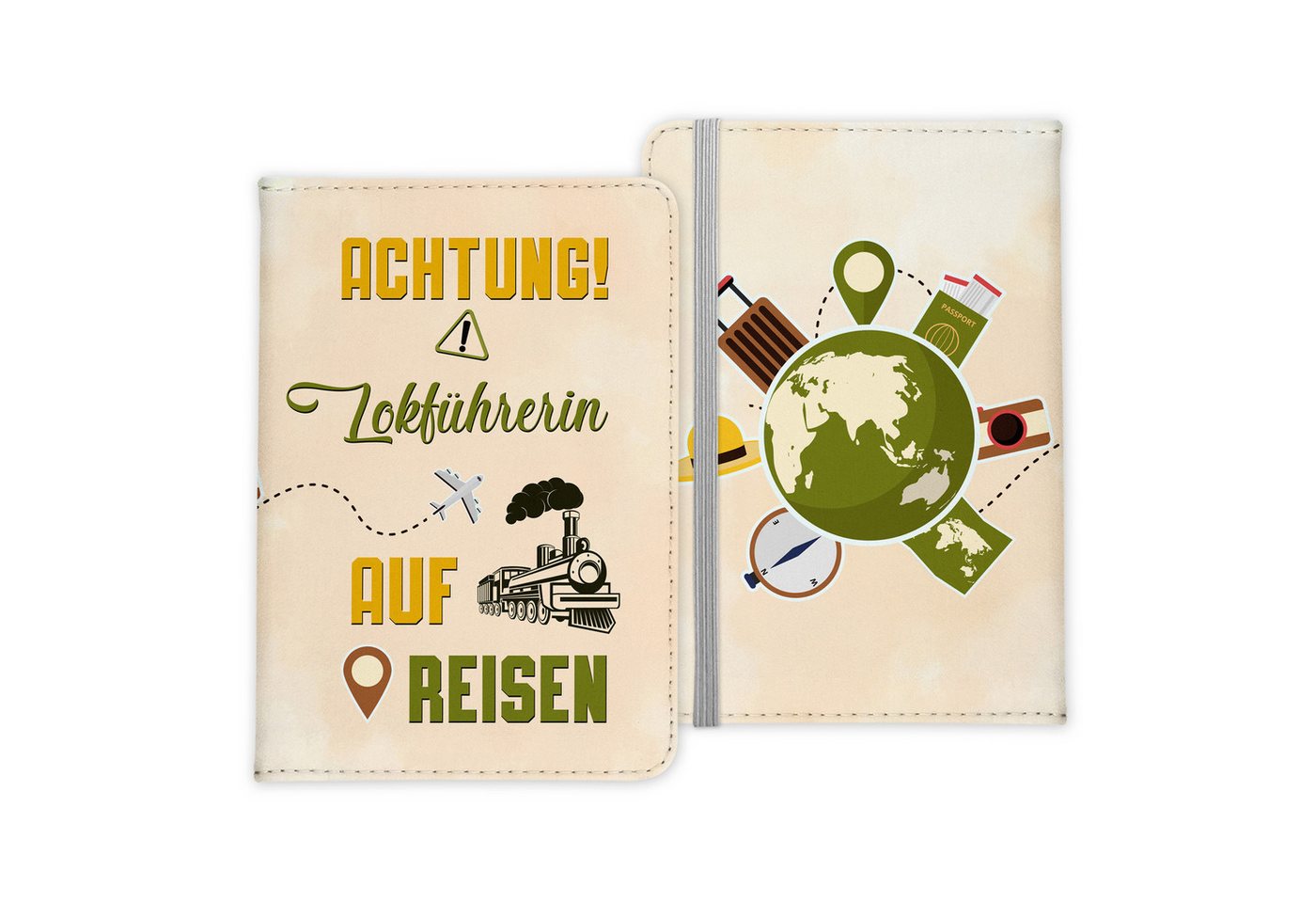 22Feels Dokumententasche Lokführerin Geschenk Frauen Reisepasshülle Reisen Pass Etui Wichteln, IN DEUTSCHLAND BEDRUCKT von 22Feels