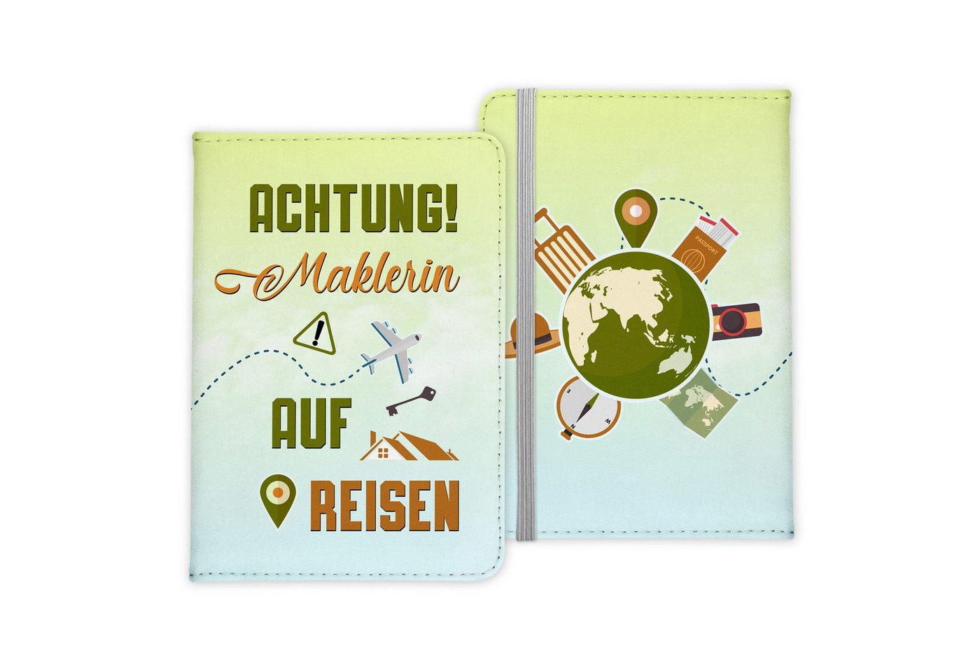 22Feels Dokumententasche Maklerin Geschenk Frauen Reisepasshülle Reisen Pass Etui Wichteln, IN DEUTSCHLAND BEDRUCKT von 22Feels