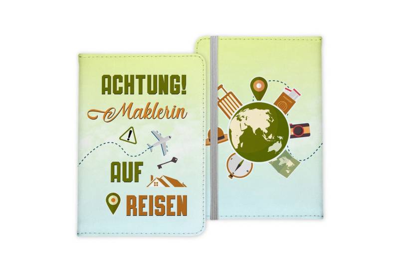 22Feels Dokumententasche Maklerin Geschenk Frauen Reisepasshülle Reisen Pass Etui Wichteln, IN DEUTSCHLAND BEDRUCKT von 22Feels