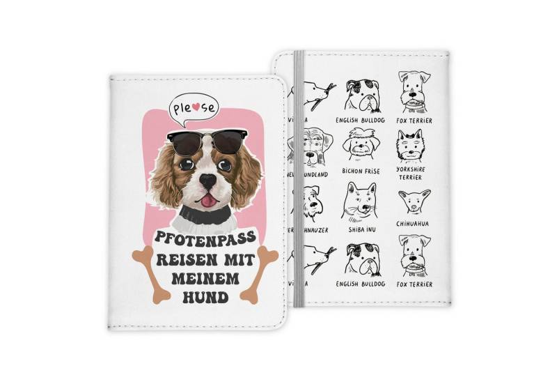 22Feels Dokumententasche Reisen mit Hund Reisepasshülle Frauen Geschenk Sommer Urlaub Pass, IN DEUTSCHLAND BEDRUCKT von 22Feels