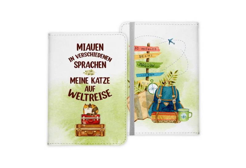 22Feels Dokumententasche Reisen mit Katze Reisepasshülle Frauen Geschenk Sommer Urlaub Pass, IN DEUTSCHLAND BEDRUCKT von 22Feels