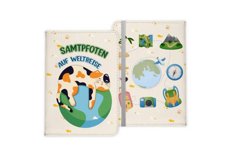 22Feels Dokumententasche Reisen mit Katze Reisepasshülle Frauen Geschenk Sommer Urlaub Pass, IN DEUTSCHLAND BEDRUCKT von 22Feels