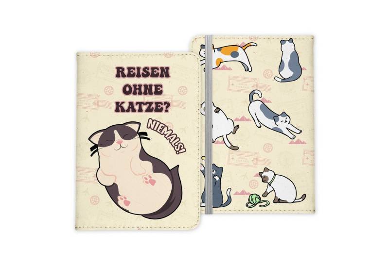 22Feels Dokumententasche Reisen mit Katze Reisepasshülle Frauen Geschenk Sommer Urlaub Pass, IN DEUTSCHLAND BEDRUCKT von 22Feels