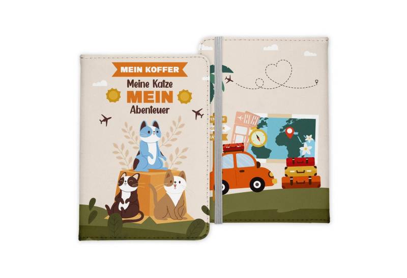 22Feels Dokumententasche Reisen mit Katze Reisepasshülle Frauen Geschenk Sommer Urlaub Pass, IN DEUTSCHLAND BEDRUCKT von 22Feels