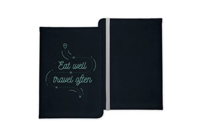 22Feels Dokumententasche Reisepasshülle Cover Reisen Eat Well Travel Often Urlaub Etui Cover, IN DEUTSCHLAND BEDRUCKT von 22Feels