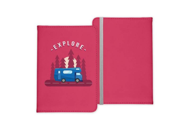 22Feels Dokumententasche Reisepasshülle Cover Reisen Explore Camper Camping Urlaub Etui Cover, IN DEUTSCHLAND BEDRUCKT von 22Feels