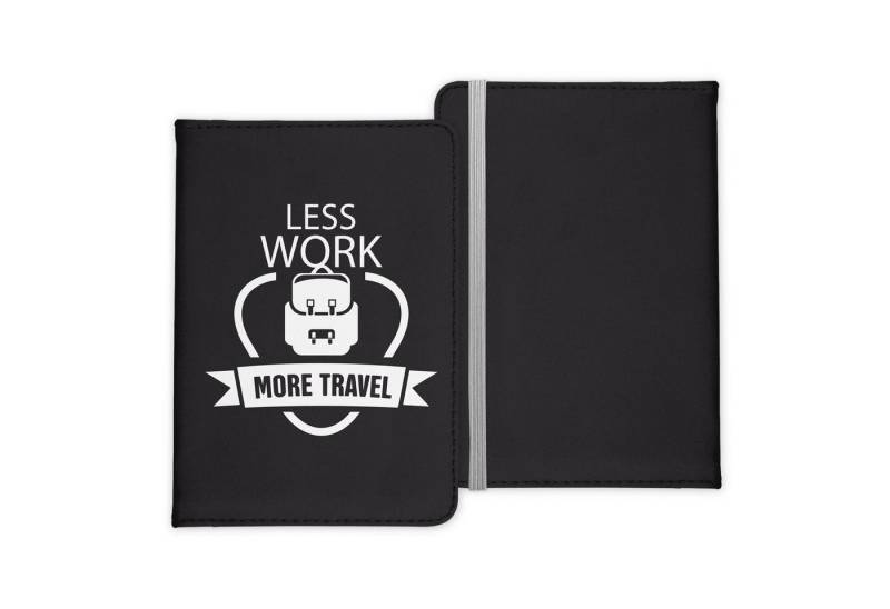 22Feels Dokumententasche Reisepasshülle Cover Reisen Less Work More Travel Urlaub Etui Cover, IN DEUTSCHLAND BEDRUCKT von 22Feels