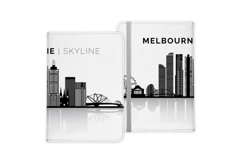 22Feels Dokumententasche Reisepasshülle Cover Reisen Melbourne Sykline Australien Urlaub Cover, IN DEUTSCHLAND BEDRUCKT von 22Feels