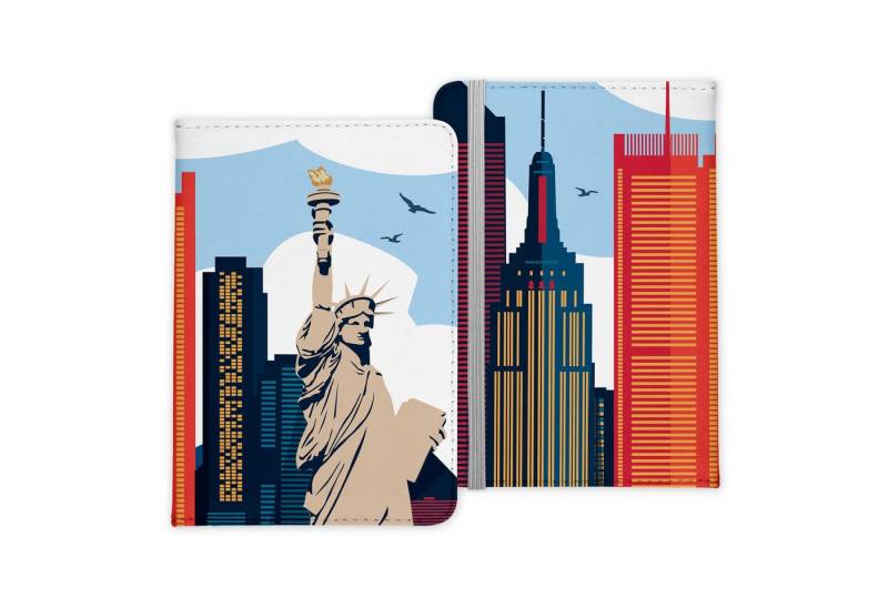 22Feels Dokumententasche Reisepasshülle Cover Reisen New York City Skyline USA NYC Urlaub Cover, IN DEUTSCHLAND BEDRUCKT von 22Feels