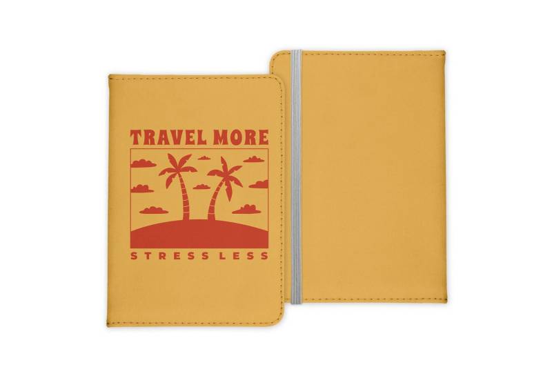 22Feels Dokumententasche Reisepasshülle Cover Reisen Travel More Stress Less Strandurlaub Etui, IN DEUTSCHLAND BEDRUCKT von 22Feels