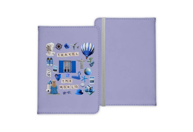 22Feels Dokumententasche Reisepasshülle Cover Reisen Travel The World Urlaub Etui Kunst-Leder, IN DEUTSCHLAND BEDRUCKT von 22Feels