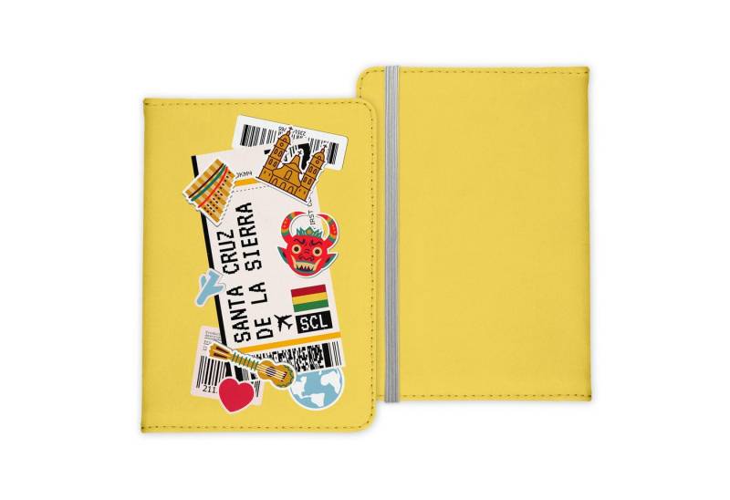 22Feels Dokumententasche Santa Cruz de la Sierr Souvenir Reisepasshülle Reisen Urlaub Etui Pass, IN DEUTSCHLAND BEDRUCKT von 22Feels