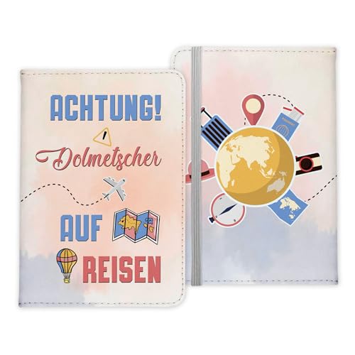 22Feels Dolmetscher Geschenk Reisepasshülle Männer Reisen Pass Etui Cover Organizer Sommer Urlaub Gadgets Kunst-Leder Berufe Accessoire von 22Feels