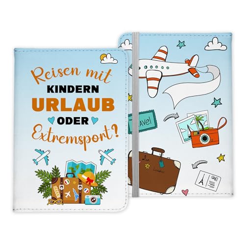 22Feels Eltern Reisepasshülle Reisen mit Kindern Frauen Geschenk Männer Reisen Sommer Urlaub Pass Etui Cover Organizer Kunst-Leder von 22Feels
