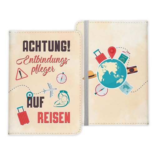 22Feels Entbindunfspfleger Geschenk Reisepasshülle Männer Reisen Pass Etui Cover Organizer Sommer Urlaub Gadgets Kunst-Leder Berufe Accessoire von 22Feels