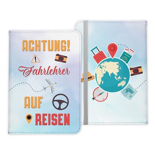 22Feels Fahrlehrer Geschenk Reisepasshülle Männer Reisen Pass Etui Cover Organizer Sommer Urlaub Gadgets Kunst-Leder Berufe Accessoire von 22Feels