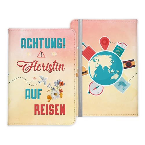 22Feels Floristin Geschenk Reisepasshülle Frauen Reisen Pass Etui Cover Organizer Sommer Urlaub Gadgets Kunst-Leder Berufe Accessoire von 22Feels