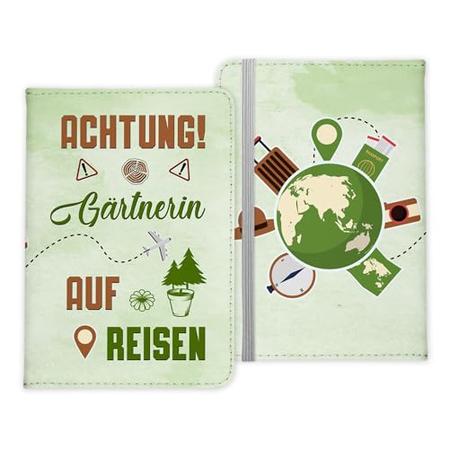 22Feels Gärtnerin Geschenk Reisepasshülle Frauen Reisen Pass Etui Cover Organizer Sommer Urlaub Gadgets Kunst-Leder Berufe Accessoire von 22Feels