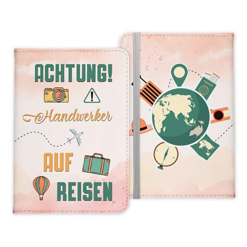 22Feels Handwerker Geschenk Reisepasshülle Männer Reisen Pass Etui Cover Organizer Sommer Urlaub Gadgets Kunst-Leder Berufe Accessoire von 22Feels