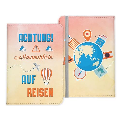 22Feels Hausmeisterin Geschenk Reisepasshülle Frauen Reisen Pass Etui Cover Organizer Sommer Urlaub Gadgets Kunst-Leder Berufe Accessoire von 22Feels