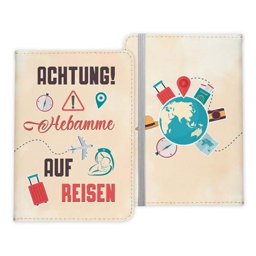 22Feels Hebamme Geschenk Reisepasshülle Frauen Reisen Pass Etui Cover Organizer Sommer Urlaub Gadgets Kunst-Leder Berufe Accessoire von 22Feels