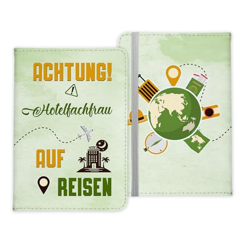 22Feels Hotelfachfrau Geschenk Reisepasshülle Frauen Reisen Pass Etui Cover Organizer Sommer Urlaub Gadgets Kunst-Leder Berufe Accessoire von 22Feels