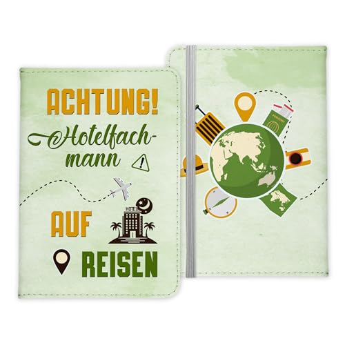 22Feels Hotelfachmann Geschenk Reisepasshülle Männer Reisen Pass Etui Cover Organizer Sommer Urlaub Gadgets Kunst-Leder Berufe Accessoire von 22Feels
