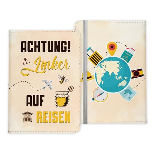 22Feels Imker Geschenk Reisepasshülle Männer Reisen Pass Etui Cover Organizer Sommer Urlaub Gadgets Kunst-Leder Berufe Accessoire von 22Feels