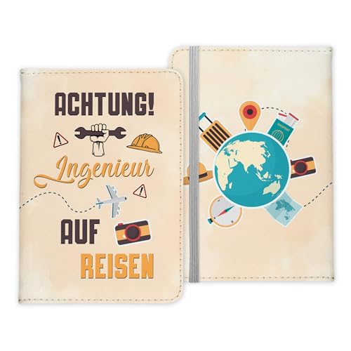22Feels Ingenieur Geschenk Reisepasshülle Männer Reisen Pass Etui Cover Organizer Sommer Urlaub Gadgets Kunst-Leder Berufe Accessoire von 22Feels