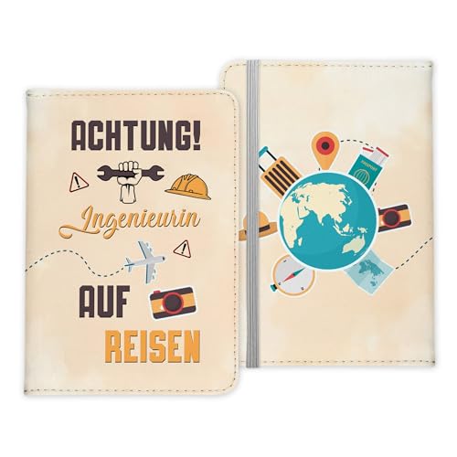 22Feels Ingenieurin Geschenk Reisepasshülle Frauen Reisen Pass Etui Cover Organizer Sommer Urlaub Gadgets Kunst-Leder Berufe Accessoire von 22Feels