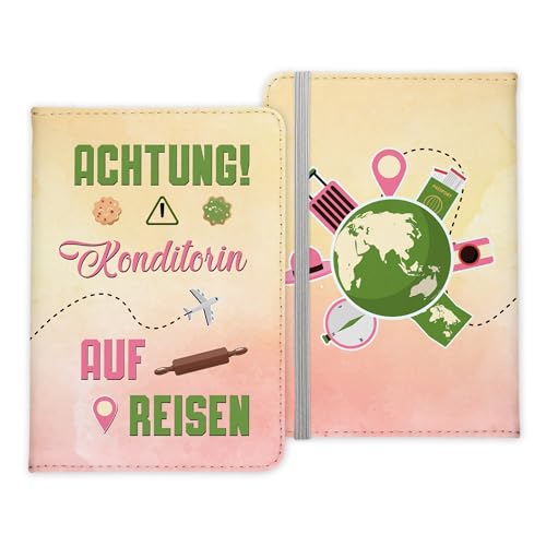 22Feels Konditorin Geschenk Reisepasshülle Frauen Reisen Pass Etui Cover Organizer Sommer Urlaub Gadgets Kunst-Leder Berufe Accessoire von 22Feels