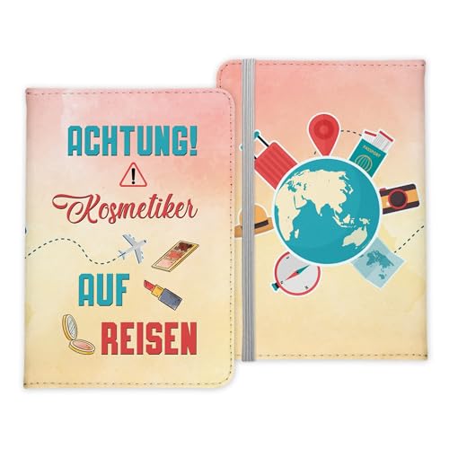 22Feels Kosmetiker Geschenk Reisepasshülle Männer Reisen Pass Etui Cover Organizer Sommer Urlaub Gadgets Kunst-Leder Berufe Accessoire von 22Feels