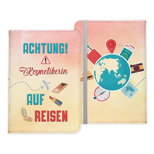 22Feels Kosmetikerin Geschenk Reisepasshülle Frauen Reisen Pass Etui Cover Organizer Sommer Urlaub Gadgets Kunst-Leder Berufe Accessoire von 22Feels