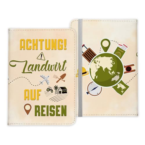 22Feels Landwirt Geschenk Reisepasshülle Männer Reisen Pass Etui Cover Organizer Sommer Urlaub Gadgets Kunst-Leder Berufe Accessoire von 22Feels