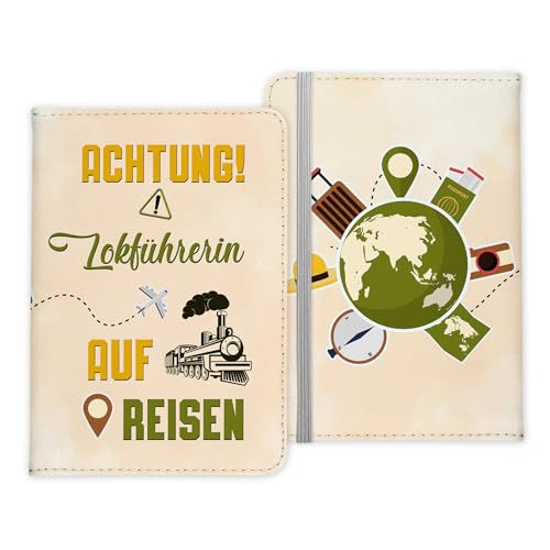 22Feels Lokführerin Geschenk Reisepasshülle Frauen Reisen Pass Etui Cover Organizer Sommer Urlaub Gadgets Kunst-Leder Berufe Accessoire von 22Feels
