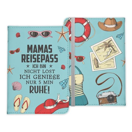 22Feels Mama Geschenk Reisepasshülle Frauen Reisen Pass Etui Cover Organizer Mutter Gadgets Sommer Urlaub Kunst-Leder von 22Feels