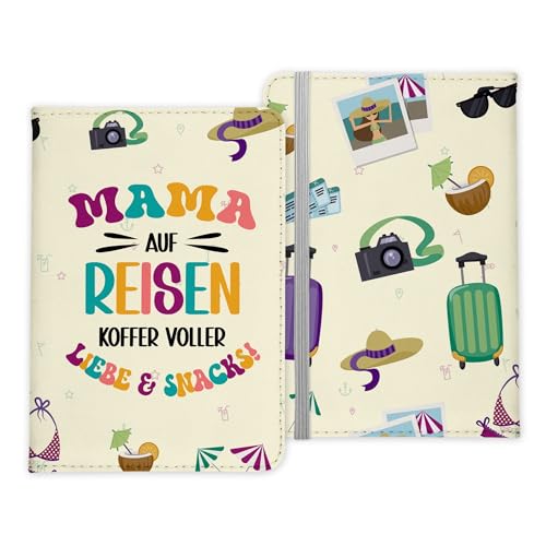 22Feels Mama Geschenk Reisepasshülle Frauen Reisen Pass Etui Cover Organizer Mutter Gadgets Sommer Urlaub Kunst-Leder von 22Feels