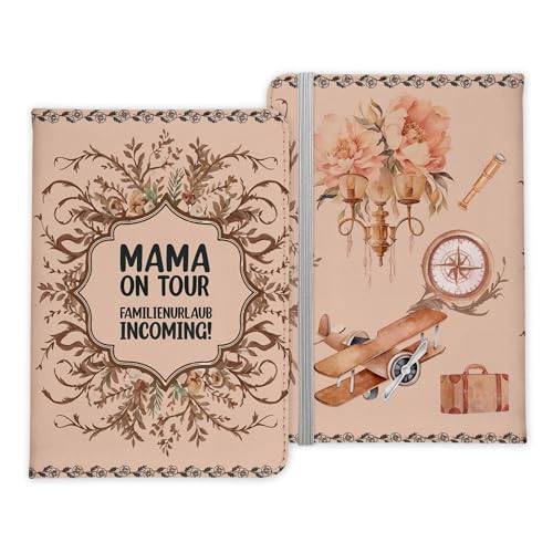 22Feels Mama Geschenk Reisepasshülle On Tour Frauen Reisen Pass Etui Cover Organizer Mutter Gadgets Sommer Urlaub Kunst-Leder von 22Feels