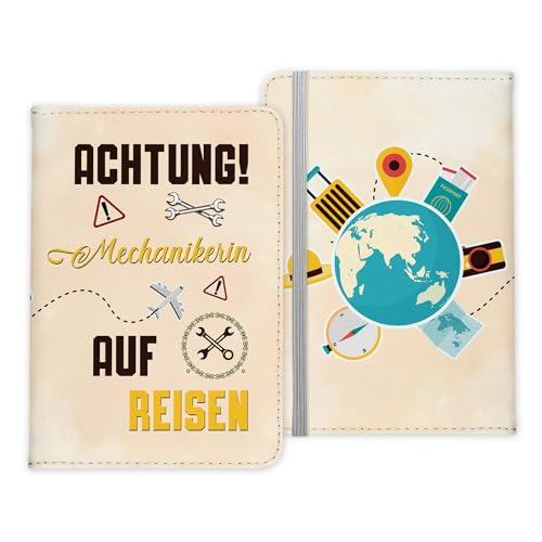22Feels Mechanikerin Geschenk Reisepasshülle Frauen Reisen Pass Etui Cover Organizer Sommer Urlaub Gadgets Kunst-Leder Berufe Accessoire von 22Feels