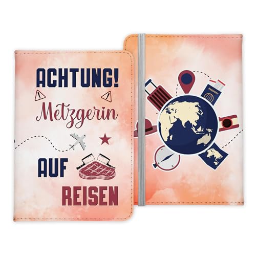 22Feels Metzgerin Geschenk Reisepasshülle Frauen Reisen Pass Etui Cover Organizer Sommer Urlaub Gadgets Kunst-Leder Berufe Accessoire von 22Feels