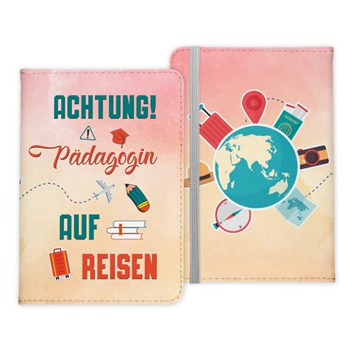 22Feels Pädagogin Geschenk Reisepasshülle Frauen Reisen Pass Etui Cover Organizer Sommer Urlaub Gadgets Kunst-Leder Berufe Accessoire von 22Feels