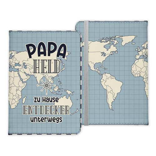 22Feels Papa Geschenk Reisepasshülle Männer Reisen Pass Etui Cover Organizer Vater Gadgets Sommer Urlaub Kunst-Leder von 22Feels